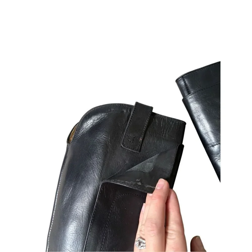 Frye Paige Tall Leather Riding Boots size 7.5 Black - Picture 11 of 16